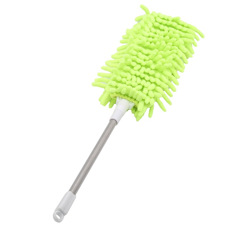 Telescopic Microfibre Duster Extendable Cleaning Home Car Cleaner Dust Handle Dust Mites Portable Dusting Brush Sweep Tool: style 2green