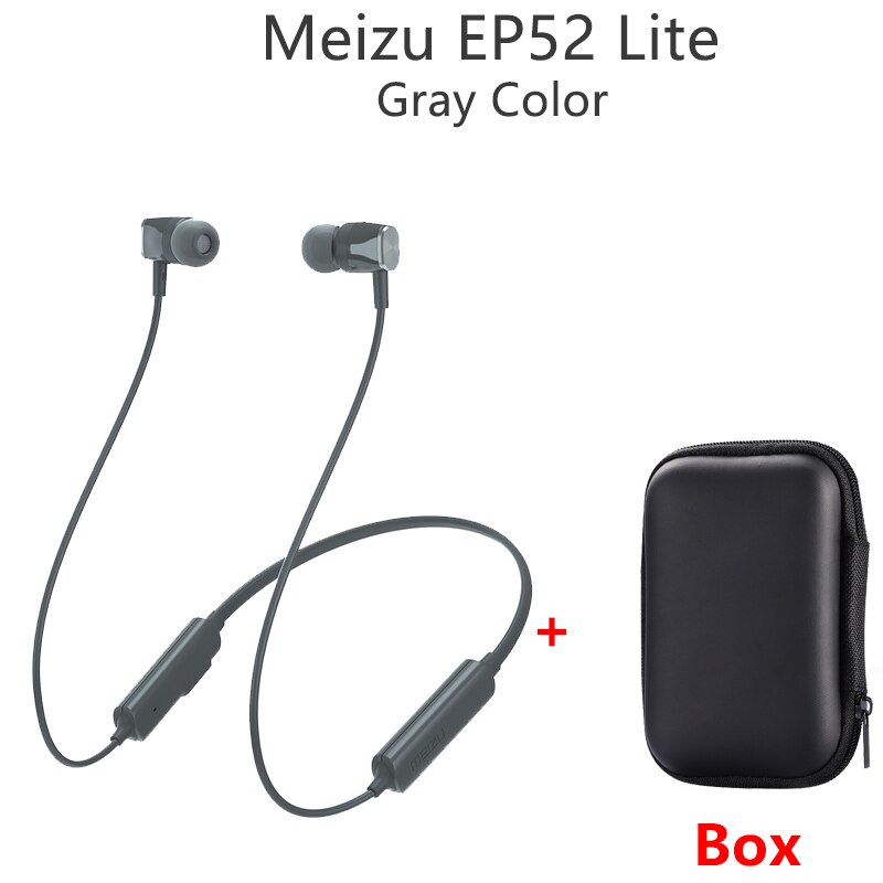 Originele Meizu EP52 Lite Draadloze Koptelefoon Bluetooth Koptelefoon Waterdichte IPX5 Sport Bluetooth 4.2 Headset Voor Meizu Opmerking 9: Gray n Box