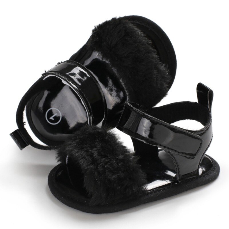 Baby sandaler pels søde spædbørn piger sandal baby sko børn sandal sommer småbørn prinsesse skridsikre tremmesko til pige