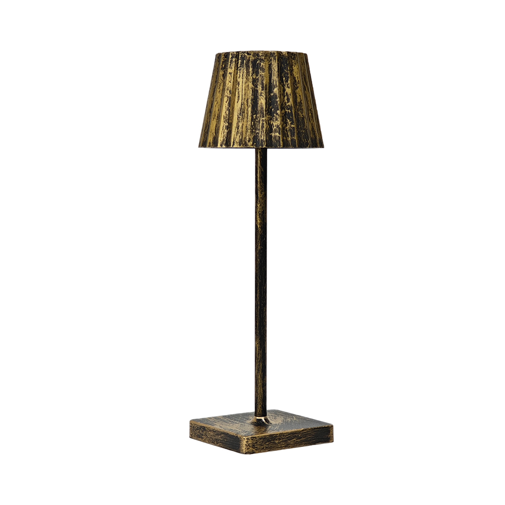 Lámpara de escritorio LED inalámbrica, lámparas de mesa inalámbricas con Control táctil, recargable por USB, luces de ambiente con atenuación continua de 3 colores: Castaño