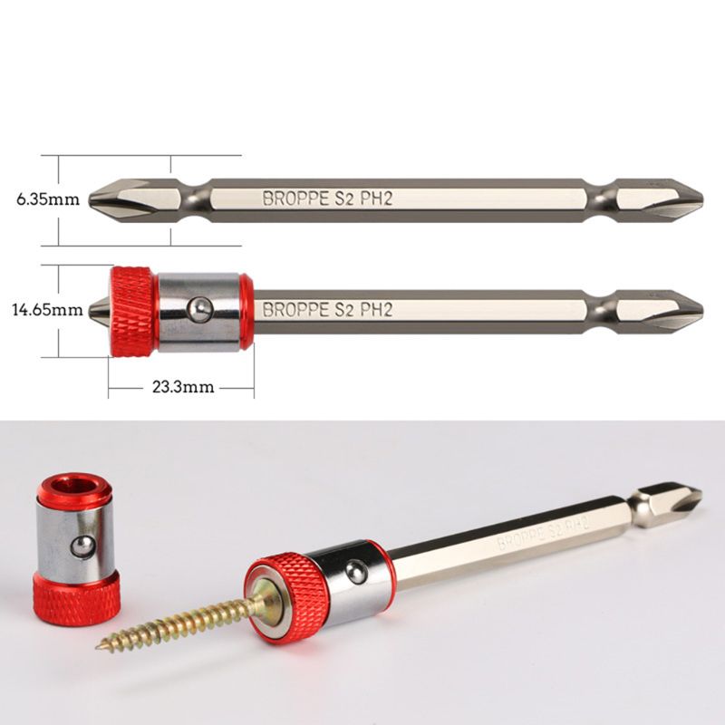 1pc skruetrækker magnetring 1/4 " 6.35mm metal stærk magnetiseringsskrue til sekskant skruetrækker bits
