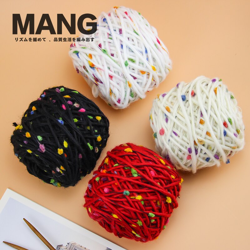 MANG – fil crocheté à la main, en coton épais, coloré, arc-en-ciel, pour bébé, écharpe, pull, gant, sac, chapeau, 50g, 1 pièce