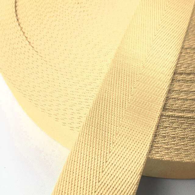 45 Meters 1"(25mm) Strap Nylon Webbing Herringbone Pattern Knapsack Strapping Sewing Bag Belt Accessories For DIY: Cream