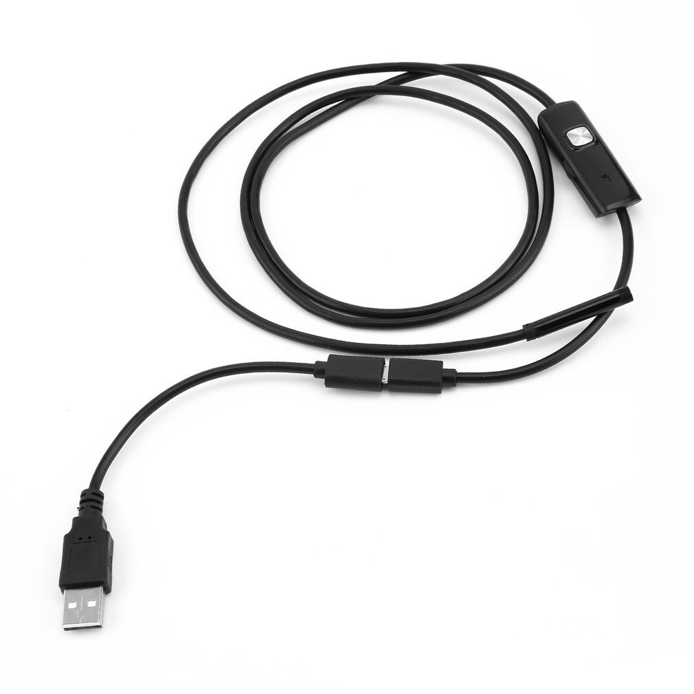 Cámara endoscópica de 5,5mm, endoscopio HD USB con 6 LED 1/1, 5/2/3, 5/5M, boroscopio de inspección impermeable con Cable suave para Android y PC