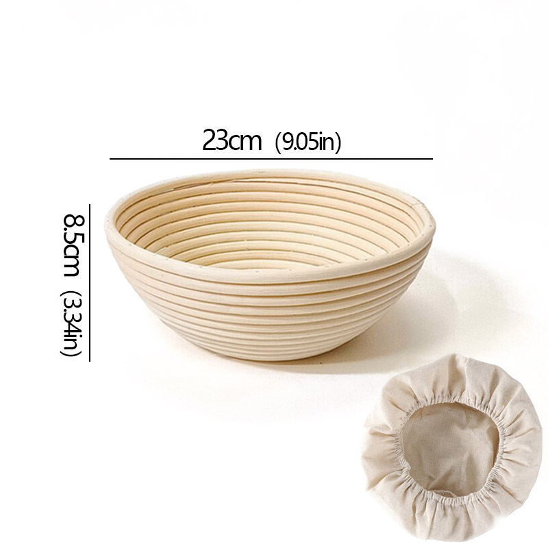Cesta de fermentación de pan de fermentación europea, resistente al ratán Natural, suministros para hornear de masa fermentada DIY, cesta de mimbre para el hogar: Amarillo claro