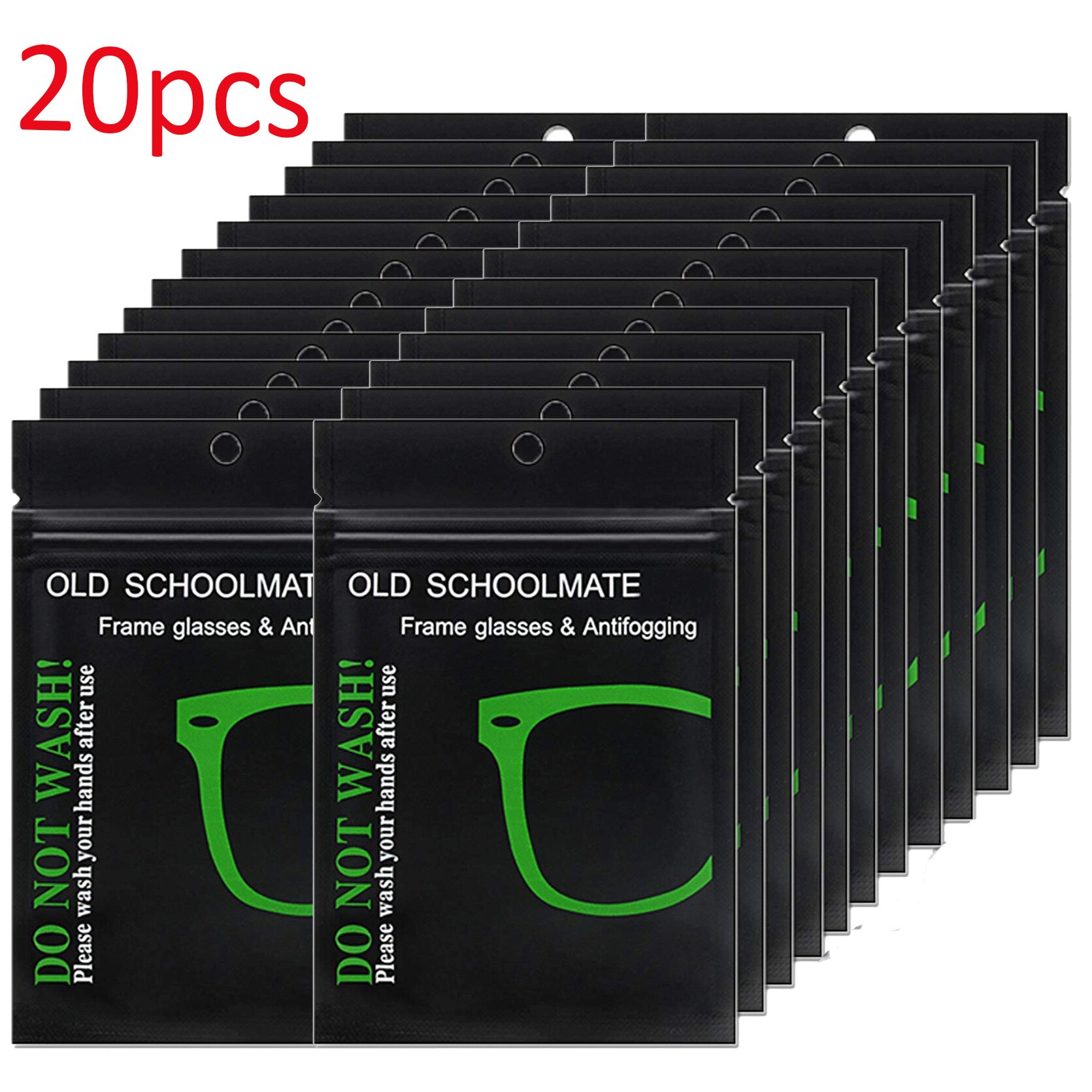1-20 pz riutilizzabile anti-appannamento salviette per occhiali scamosciato pre-umido antiappannamento panno per lenti Defogger occhiali pulisci occhiali salviette: A