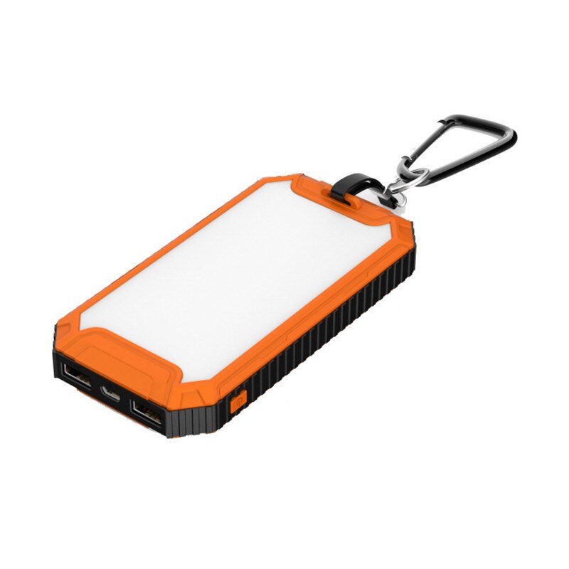 Solar powerbank echt 20000 mah dubbele usb externe waterdichte polymeer batterijlader buitenlamp powerbank ferisi: Lii -d004