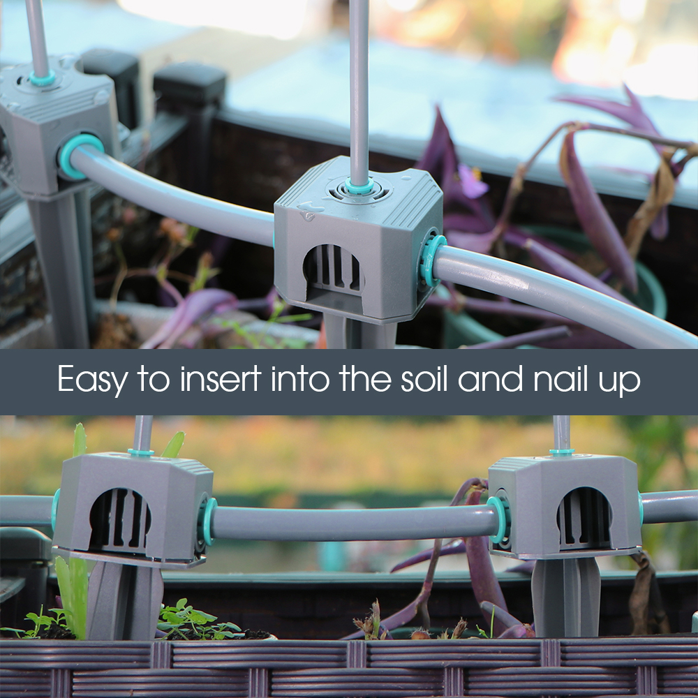 Raccord rapide de tube d'arrosage OD-12MM facile à installer 3/8 "joint de tuyau pour la maison jardin tuyau d'irrigation coude en T raccords égaux