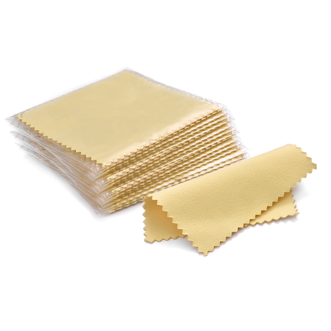 10 Teile/los Schmuck Reinigung Tücher Abwischen Tuch Von Schmuck Mit Individuelle Paket Weiche Sauber Wischen Werkzeug Für Silber Gold Anti staub: Gelb