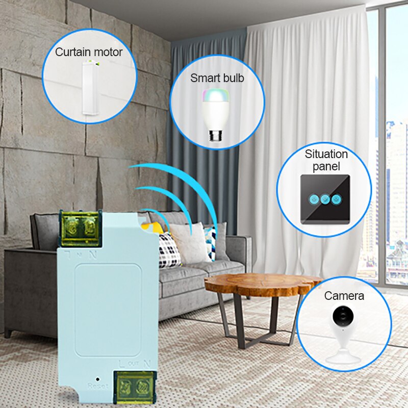 15A Tuya Wifi Smart Switch Module Universele Wifi Breaker Timer Wifi Smart Lichtschakelaar Smart Home Werk Alexa Voice Modificatie