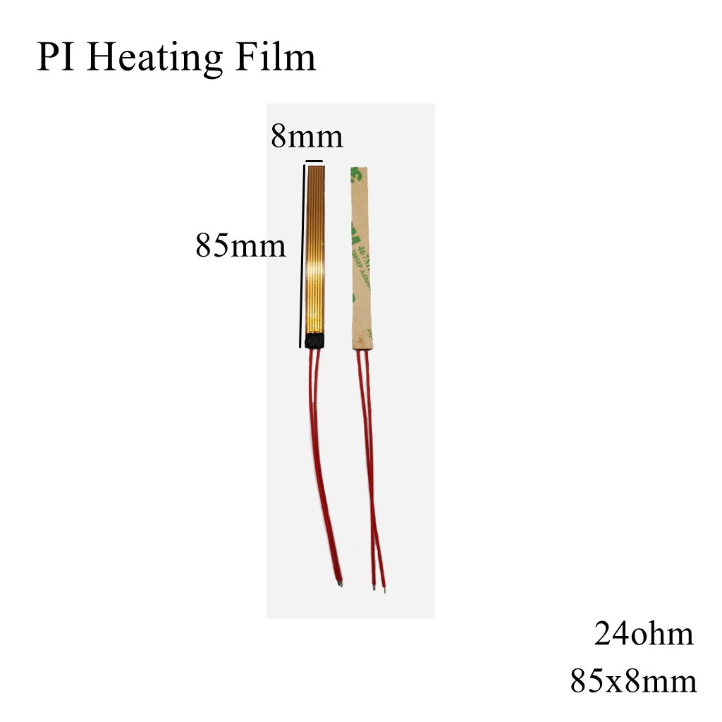80x35mm 5V 12V 24V 110V 220V Pi Heizung Film Polyimid Klebstoff Elektrische heizung Platte Tafel Pad matt Kraftstoff Folie Öl Motor- Panzer: 85x8mm