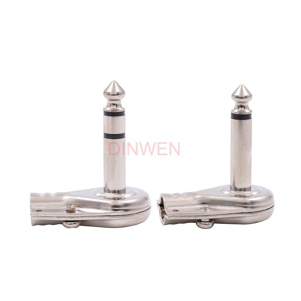 1/4 "6.35 Mm Mono Gitaar Bas Hoofdtelefoon Jack Socket Connector Pcb Panel Mount Met Schakelaar Nikkel Plaat Messing 1 pc