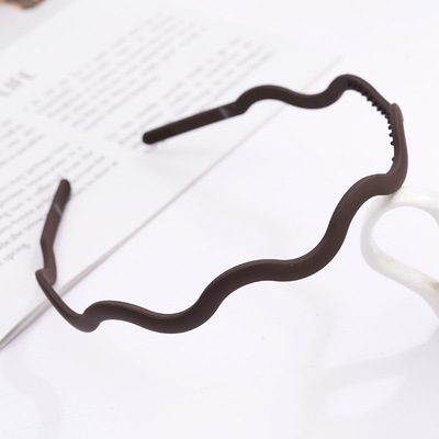 Semplice ondulato satinato Morandi colore selvaggio seghettato pressa capelli forcina bene trucco lavaggio fascia: Luce Verde