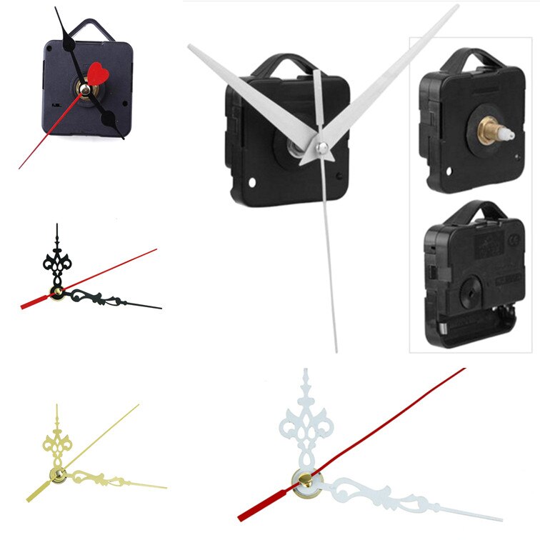 Diy klokmechanisme onderdelen klassieke hangende zwarte quartz horloge wandklok uurwerk quartz wandklok uurwerk