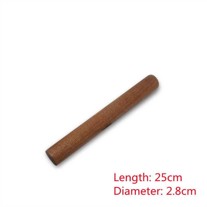 1pcs Portable Solid Rolling Pin Natural Wood Cooking Tools Fondant Cake Decoration Rollers Dough Roller Kitchen Tool Accessories: 25CM
