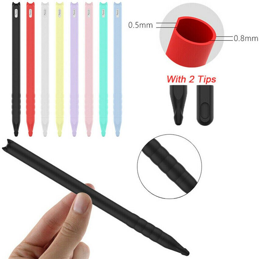 1PCS For Apple Pencil 2nd Gen Silicone Case Sleeve iPencil Grip Holder Pen Skin Cover 170mm