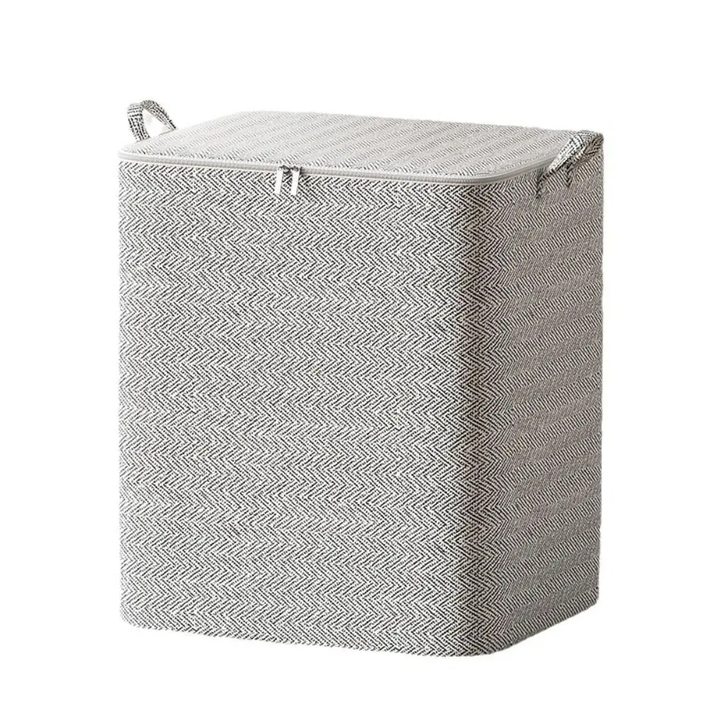 Non-woven Quilt Storage Bag with Lids Zipper Foldable Clothes Quilt Bins Container Large Capacity Dust-proof Bag Organize: green