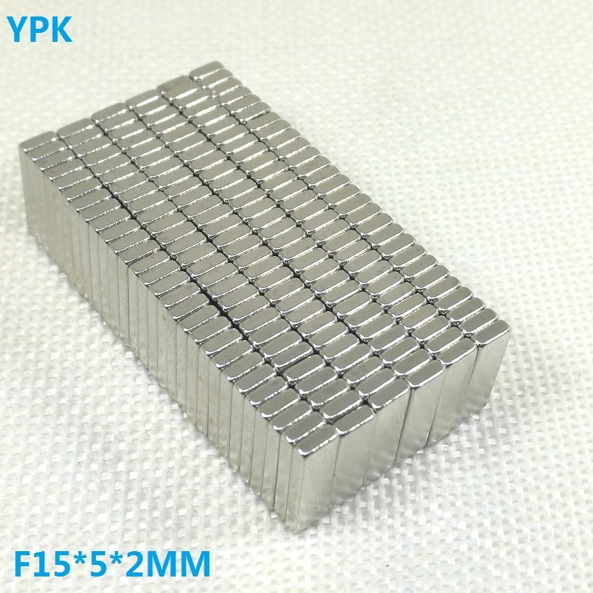10 stks/partij N35 Rechthoekige magneten f 15mm x 5mm x 2mm Super Sterke Neodymium magneet 15*5*2 mm NdFeB magneet 15x5x2