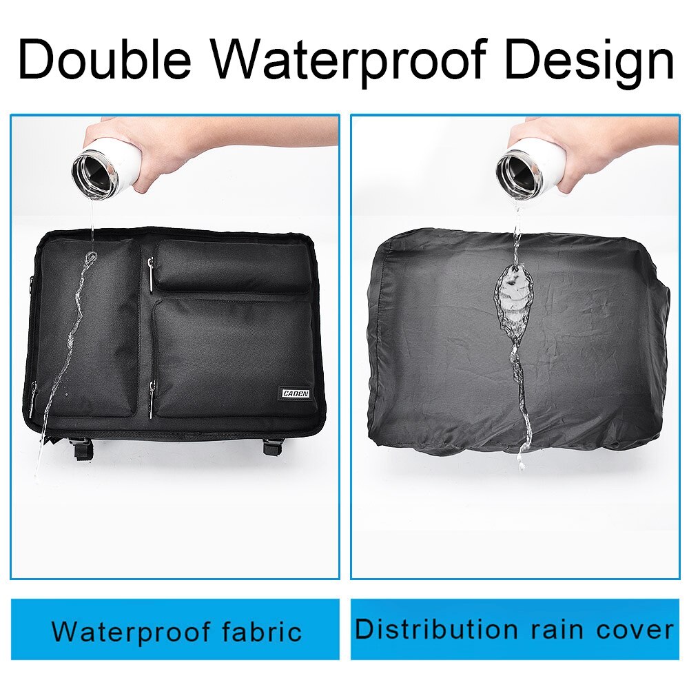 CADeN-mochila para cámara de fotos, bolso de hombro impermeable, suave, grande, para Nikon, Canon, Sony, DSLR