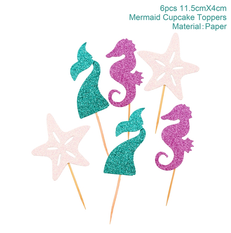 Nappe de table petite sirène, décoration de fête d'anniversaire, 1er anniversaire pour fille sous la mer, fournitures de fête pour réception pour bébé: vert clair