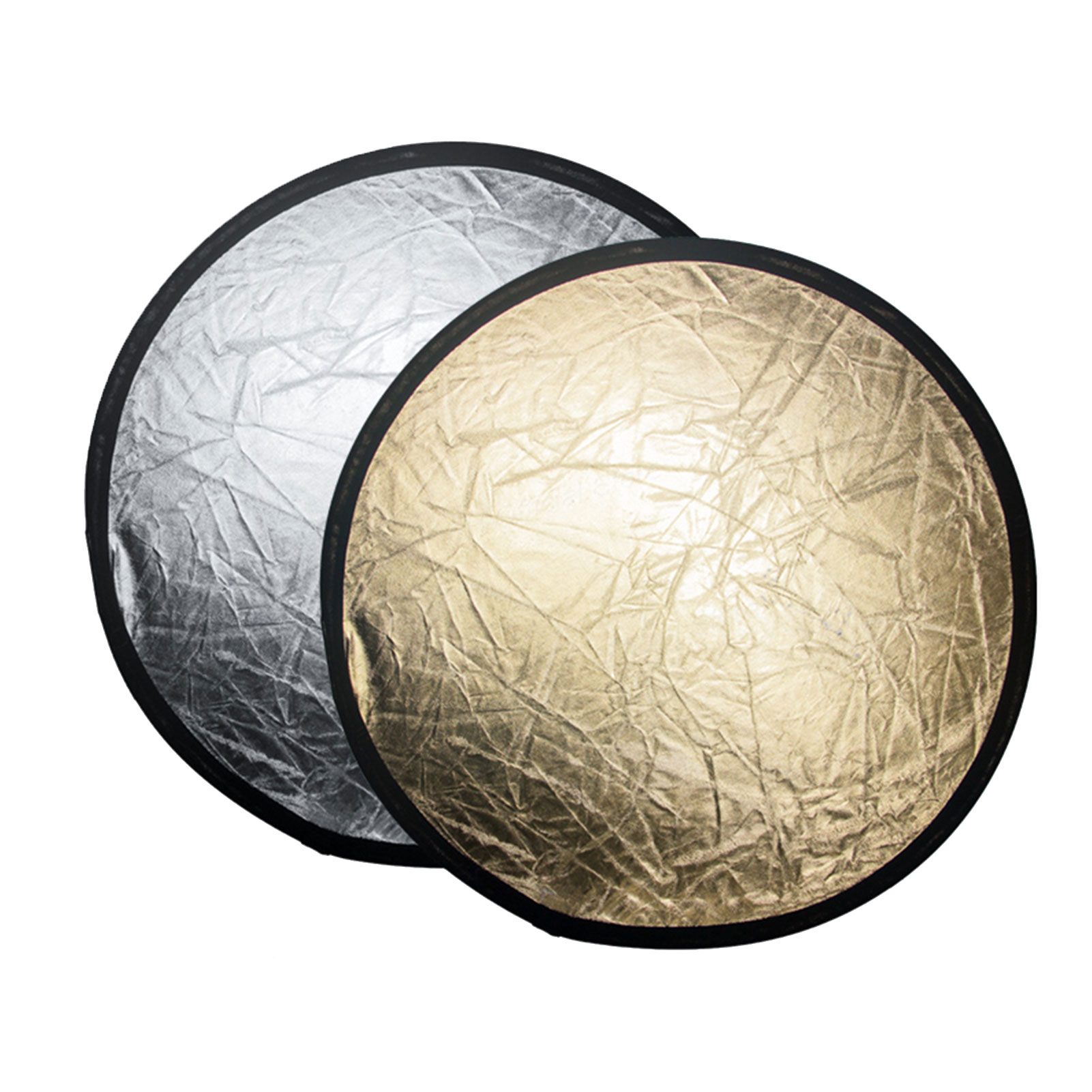 2 in 1 zusammenklappbarer mehrfach-scheiben-lichtreflektor, faltbarer fotodiffusor, zubehör, gold-silber, rund, für fotografie, mit aufbewahrungstasche