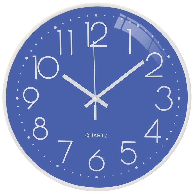 12inch Modern Wall Clock Battery Powered Silent Non Ticking Quartz Clock Easy to Read Digital Wall Clocks