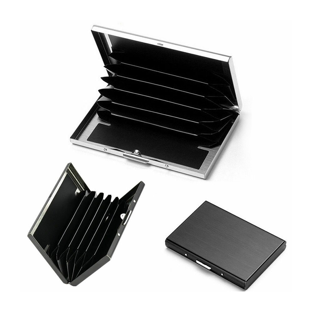 1 PC Stainless Steel Credit Card Holder Slim Blocking Wallet Case Business Card Protection Holder Case