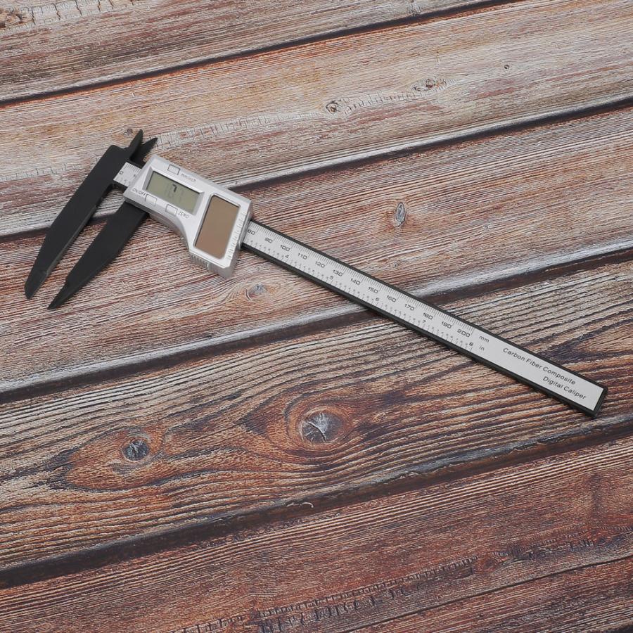 Digital Caliper Solar Power Carbon Fiber Ruler with 75mm Long Jaw Measuring Tool Electronic Caliper 200mm 0.1mm