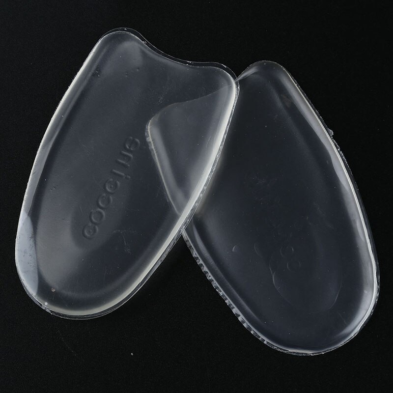 Pair 5mm Height Clear Silicone Gel Heel Insoles for Women