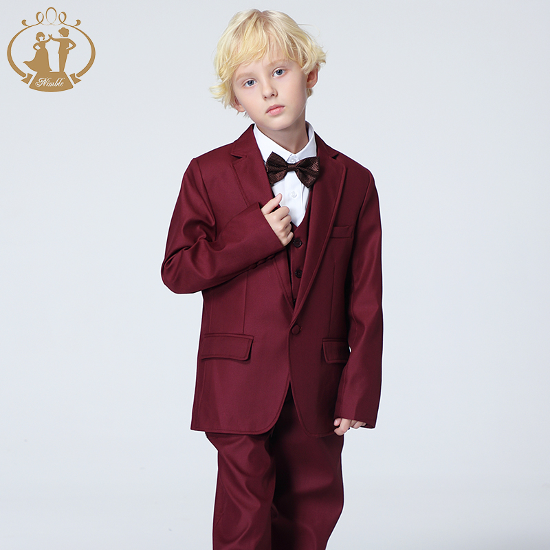 Traje Formal para niño, traje para de boda, traje de rendimiento para niño, Blazer, chaleco, pantalones, conjunto para niño, ropa al por mayor