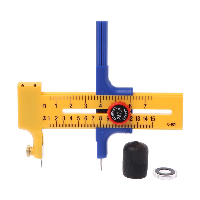 10-150mm kompas cirkelskærer justerbart rundt skæreværktøj til pap pap vinylgummilæder  f3mb