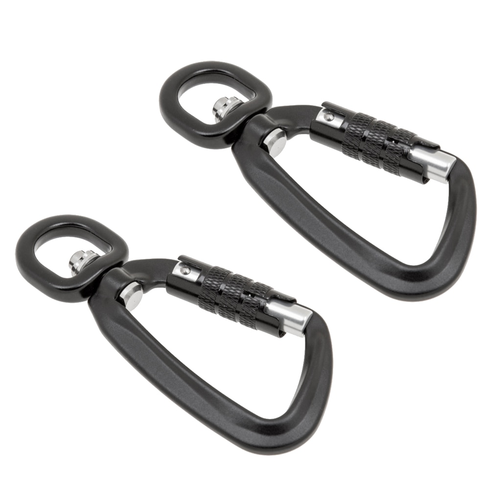 2 stk heavy duty drejelig auto selvlåsende karabinhage krog hundesnor clip snap  - 500kg