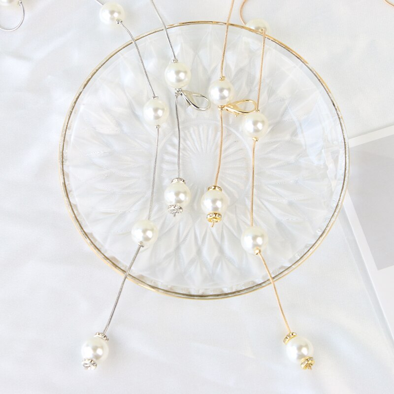 Ketjuvyö naisten helmimetalli säädettävä pitkä vyö naisten mekko ohut laiha vyö