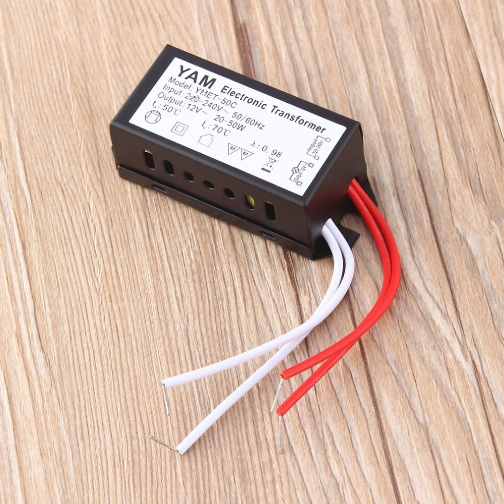 Ac 220v to 12v 20-50w led belysning elektronisk transformator halogenlampe elektronisk transformator led driver strømforsyning