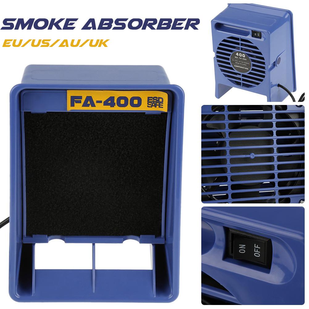 Absorbeur de fumée de fer de soudure de FA-400, extracteur de vapeur d'esd, Instrument antistatique d'amortisseur de fumée d'échappement de soudure 220 V/110 V