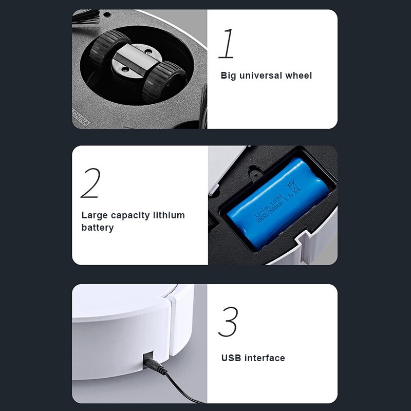 Smart Floor Robot Vacuum Cleaner Touching Rechargeable Thin Vacuum Cleaner DC120