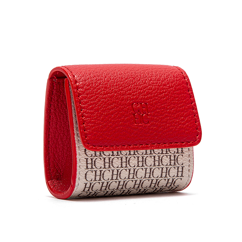 CHCH Mini Bag Zero Wallet with Hanging Rope: Red