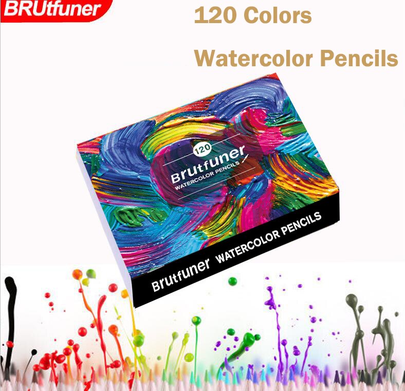 Brutfuner 48/72/120/160/180 Kleur Professionele Olie Kleur Potloden Hout Zachte Aquarel Potlood Voor school Trekken Schets Art Supplies: 120 water colors