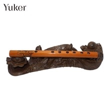 24cm klarinetten bambusflöte 6- loch-instrument traditionelles chinesisches anfänger-lernmusikinstrument holzfarbe für kinder