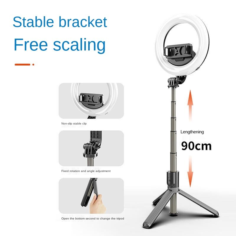 Ring light live bracket fill light tripod folding ring light handheld home portable large aperture desktop lighting