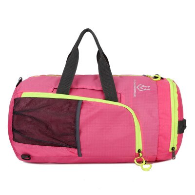 Imperméable à l'eau en Nylon Sport en plein air épaule fourre-tout sac de Sport hommes femmes pliable léger multi-fonction Fitness sacs voyage sac à main: Pink