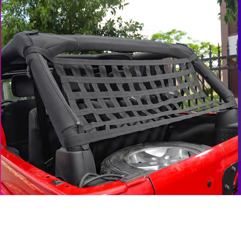 Suitable for Jeep Wrangler car roof storage net Yj Tj Jk Jku Jl Jlu 1987 Multifunctional mesh cargo net