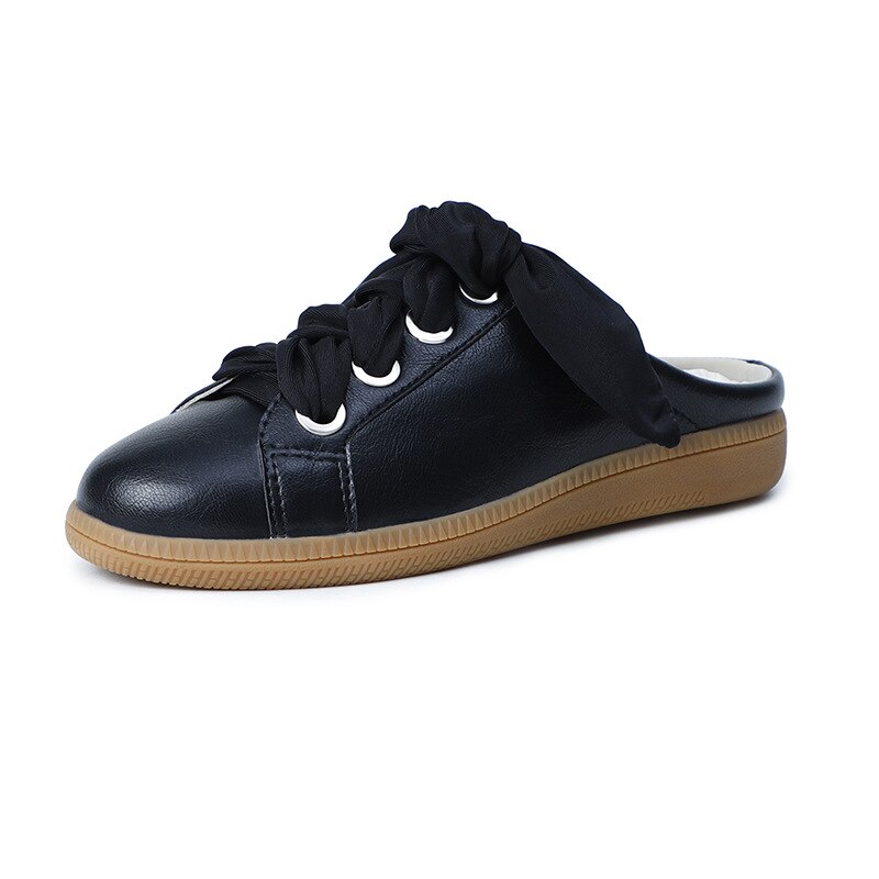Dames sneakers flats plateauschoenen veterschoenen outdoor casual slippers slippers damesschoenen: Zwart / 37
