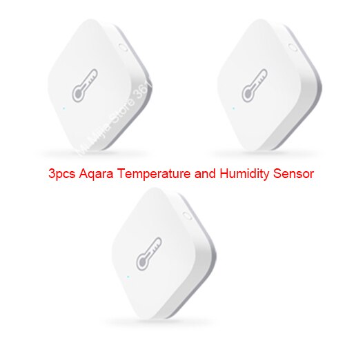 Xiaomi AQARA Smart Home Kits Gateway Hub Door Window Shock Sensor Body Sensor Wireless Switch Water Sensor for Apple Homekit: 3pcs Temperture sens