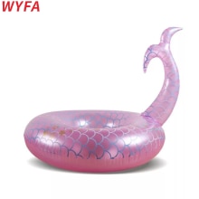 Gratis Inflator 110*110 Cm Roze Flamingo Mermaid Ring Opblaasbare Baby Care Zwembad Speelgoed Dining Kinderwagen Zuigeling Draagbare
