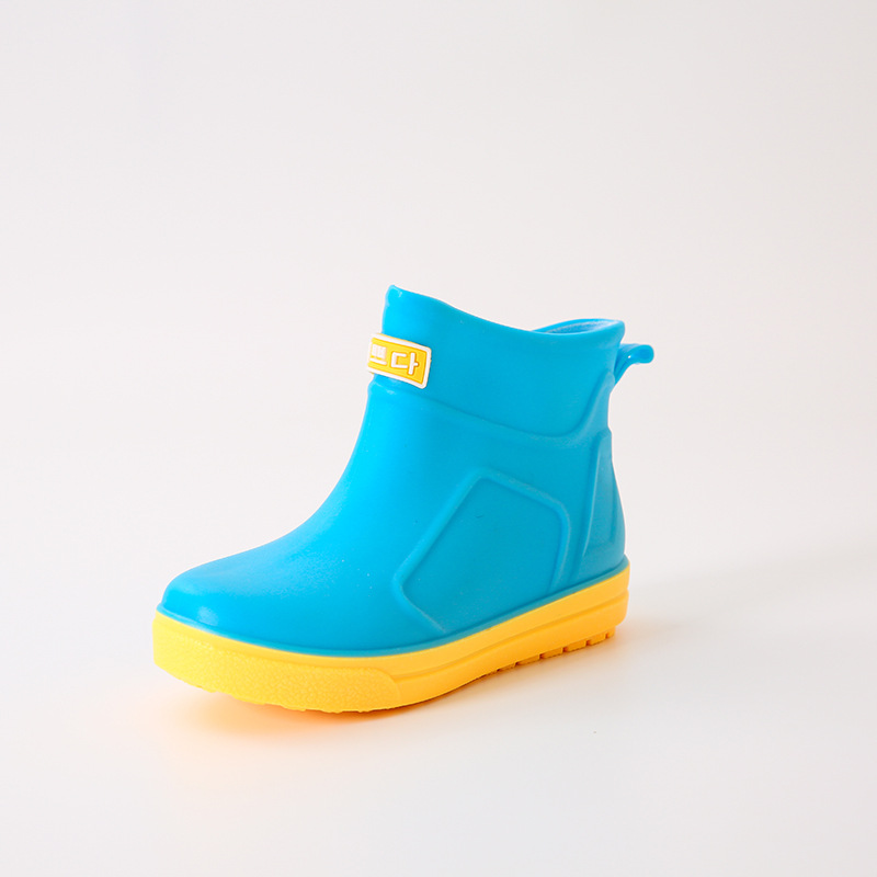 Waterdichte Kid Regenlaarzen Baby Peuter Rubber Regen Schoenen Jongens Meisjes Regen Laarzen antislip Kinderen Kids Jongen Meisje Regen schoenen Leuke: Blauw / 10