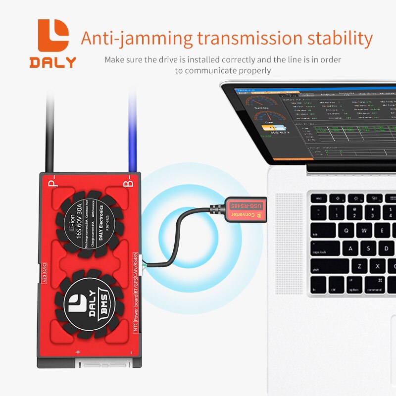 Daly BMS Accessories Bluetooth USB-UART USB-RS485 USB-CAN SOC Indicator Touch LCD Screen NTC Parallel Module For Daly Smart BMS