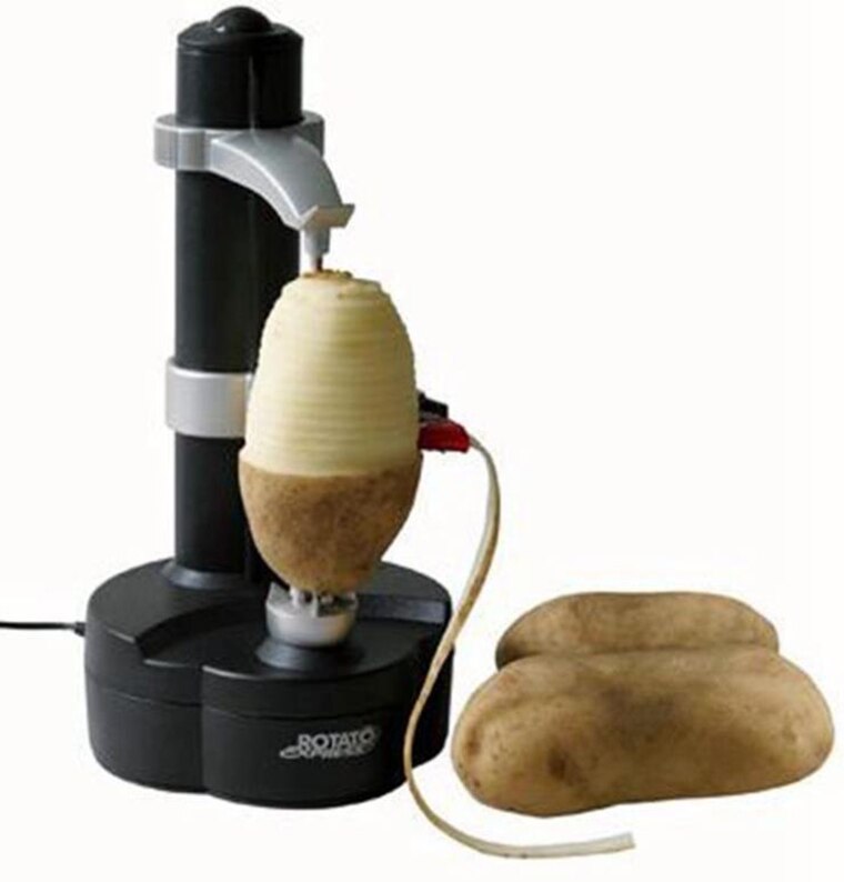 Automatisk rustfrit stål elektrisk kartoffelskræller multifunktionelle grøntsager frugt æble rotere skræller køkken skrælningsmaskine