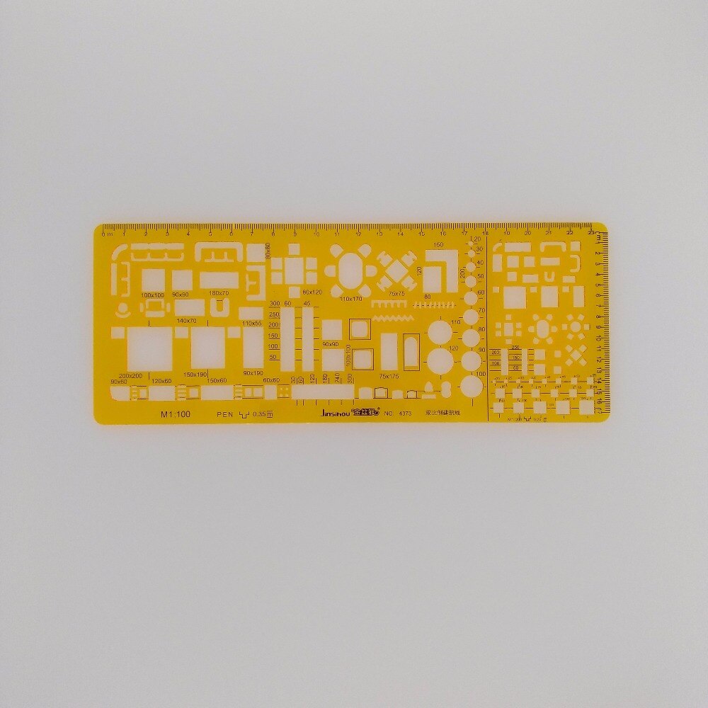 1:100 and 1:200 Double Scale Architecture Furniture Drawing Template Templates for drawing NO 4373