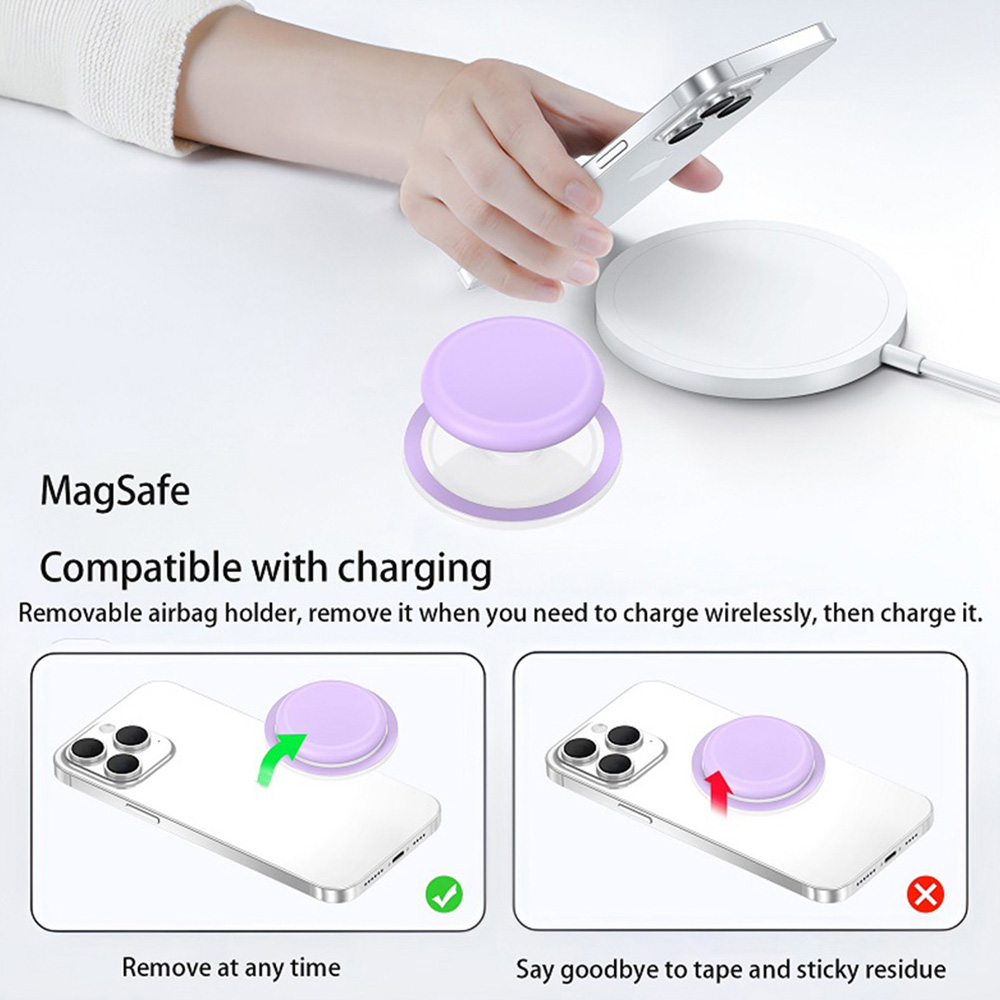 For Magsafe Magnetic Mobile Phone Grip Tok Holder For IPhone 15 Samsung Socket Pocket Support Mac Safe Ring Finger Folding Stand